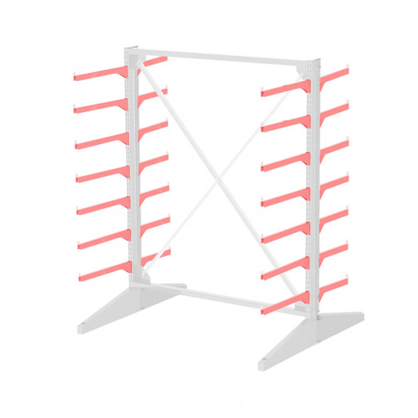 Стеллаж консольный двухсторонний Sortex 1920х1634х1280 7 ярусов