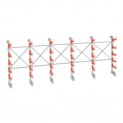 Стеллаж консольный СТ-062 2450х7660х830 5 ярусов +О односторонний