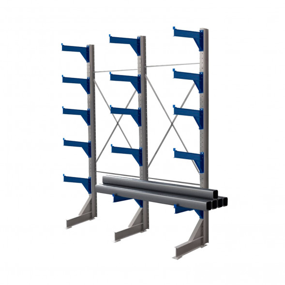 Стеллаж консольный односторонний КТр 4000х3360х1400 (1200) 5 ярусов