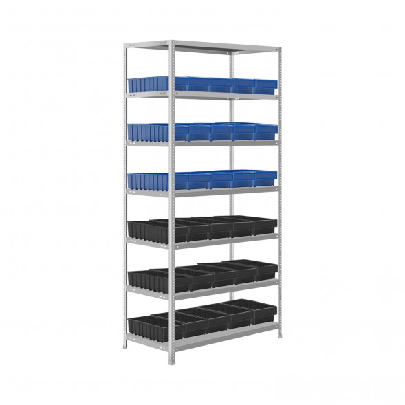 Стеллаж для лотков 1850х1000х400 7 полок 30 ящиков