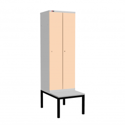 Шкаф Диком УНО-321 (RAL 7038 + RAL 1015) на подставке-скамейке