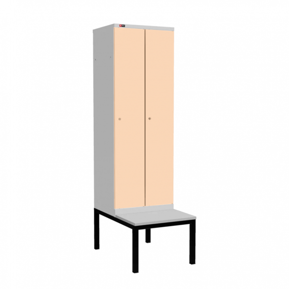 Шкаф Диком УНО-321 (RAL 7038 + RAL 1015) на подставке-скамейке