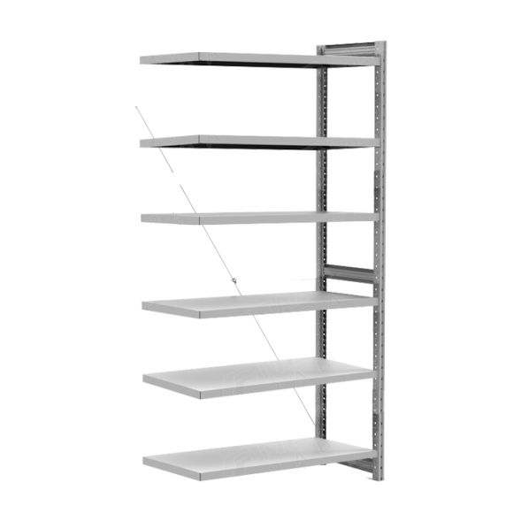 Стеллаж СК 2485х1066х500 с 6 полками ОС