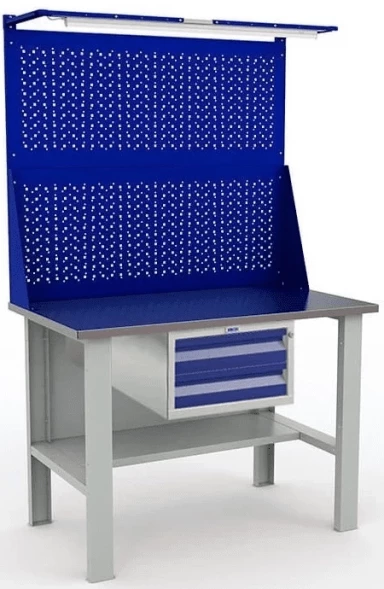 Верстак мини с экраном и подвесным ящиком WT120.F1/F1.121