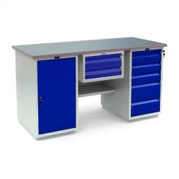 Верстак с полками и ящиками рабочий WT160.WD1/WD5.100
