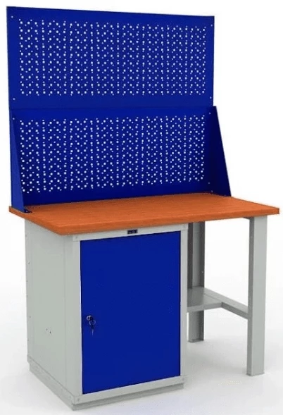 Верстак большой с перфопанелью гаражный W120.WS1/F2.020