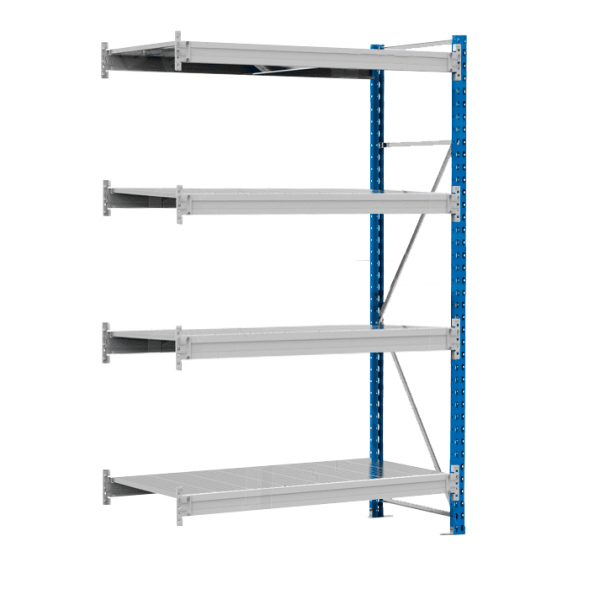 Стеллаж SGR-V 350 кг 2000х2100х600 4 яруса (рамы RAL 5015 / настил цинк) ДС