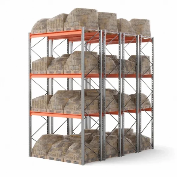 Стеллаж двойной глубины 5000х2700х1100 до 2430 кг / до 12670 кг секция