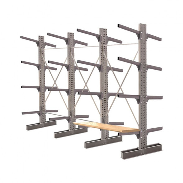 Стеллаж консольный двухсторонний КЛр 2500х4768х1300 (600) 4 яруса