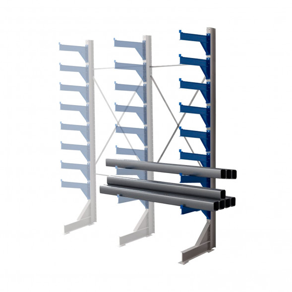 Стеллаж консольный односторонний КТр 4000х1740х1400 (1200) 8 ярусов ДС