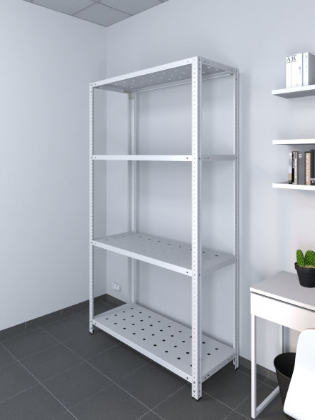 Стеллаж ТС Лайт 2000х1200х500 с 4 перфорированными полками