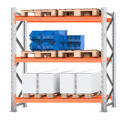 Стеллаж паллетный Лайт 2500х1800х1100 3 яруса Р70.1.5Б120.1.5