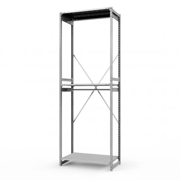 Стеллаж металлический ГТС Универсал, 2500x1000x600 мм.Штанги: 2шт. Полки: метал. перф. 3 шт. (ТСУ 25100631ш2)