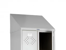 Шкаф LS-K-760 с выдвижной скамьей с антресолью + наклонная крыша