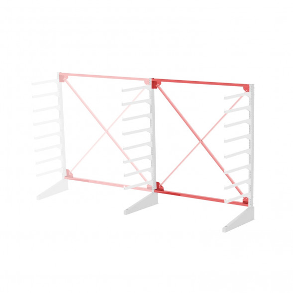 Стеллаж консольный односторонний Sortex 1920х1587х720 8 яруса ДС