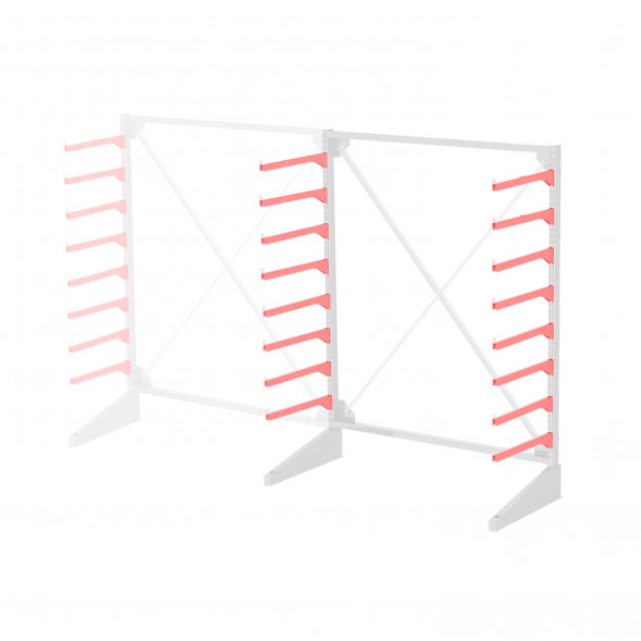 Стеллаж консольный односторонний Sortex 1920х1587х720 8 яруса ДС