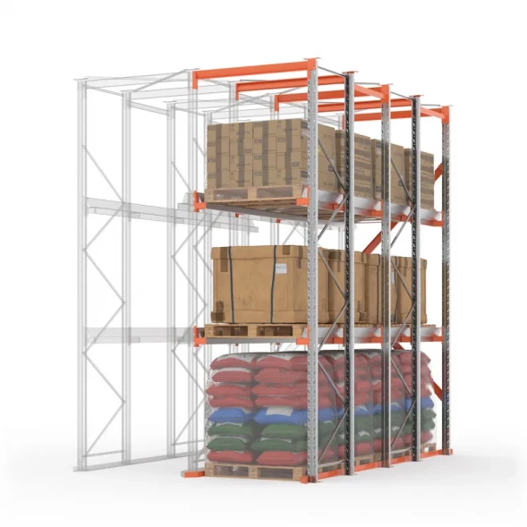 Стеллаж набивной паллетный ДС 4500х4200х1050 (85.1.5) 2 яруса