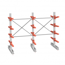 Стеллаж консольный СТ-062 2450х3160х1400 4 яруса двухсторонний