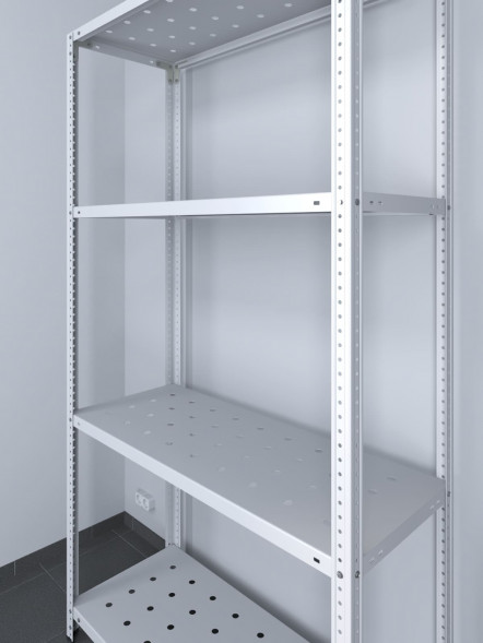 Стеллаж ТС Лайт 1800х700х500 с 4 перфорированными полками