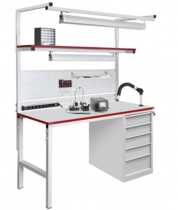 Стол промышленный с тумбой СП-Т-1500Т5-ESD