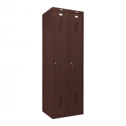Шкаф металлический для одежды коричневый