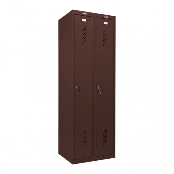 Шкаф металлический для одежды коричневый