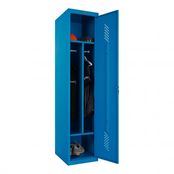 Шкаф металлический односекционный голубой