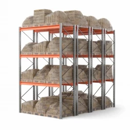 Стеллаж двойной глубины 4500х2700х1100 до 4010 кг / до 12670 кг секция