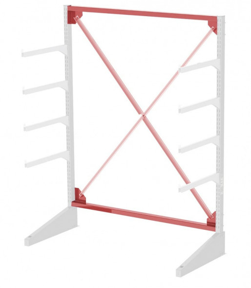 Стеллаж консольный односторонний Sortex 1920х1634х720 4 яруса