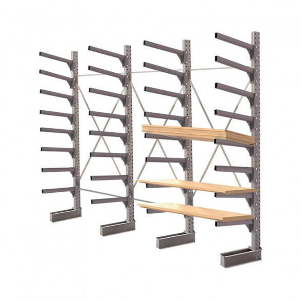 Стеллаж консольный односторонний КЛр 2500х4768х755 (600) 8 ярусов