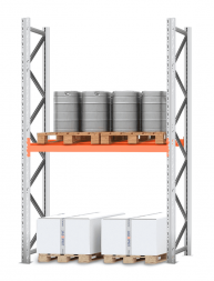 Стеллаж паллетный 3000х2200х1100 1 ярус Р100.1.5Б120.1.5