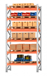 Стеллаж паллетный 4500х1800х1100 6 ярусов Р100.1.5Б120.1.5