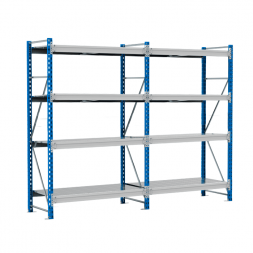 Стеллаж SGR-V 350 кг 2000х1200х800 4 яруса (рамы RAL 5015 / настил цинк) ДС