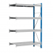 Стеллаж SGR-V 350 кг 2000х1200х800 4 яруса (рамы RAL 5015 / настил цинк) ДС