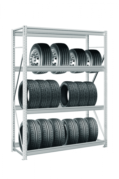 Стеллаж MS Pro Z для колес 2500х2400х500 мм 4 яруса