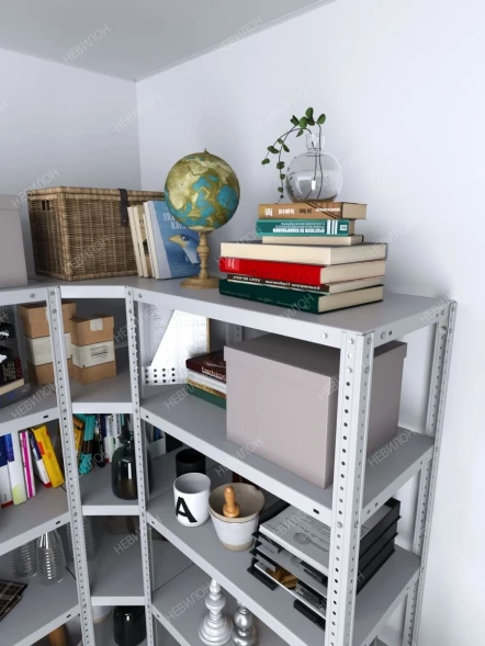 Стеллаж угловой МС 1500х1400х1400/500 мм 6 ярусов