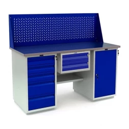 Верстак с экраном и ящиками производственный WT160.WD5/WD1.110