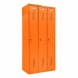 Шкаф металлический трехсекционный оранжевый