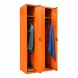 Шкаф металлический трехсекционный оранжевый