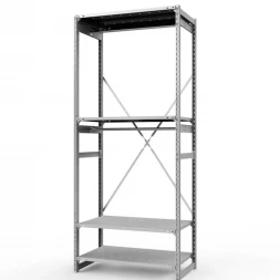 Стеллаж металлический ГТС Универсал, 2500x1000x600 мм.Штанги: 2шт. Полки: метал. перф. 4 шт. (ТСУ 25100641ш2)