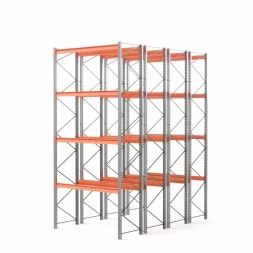 Стеллаж двойной глубины 6000х2700х1100 до 4750 кг / до 12670 кг секция