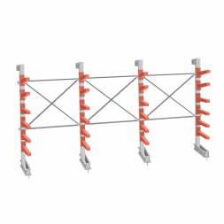 Стеллаж консольный СТ-062 2450х4660х830 6 ярусов односторонний