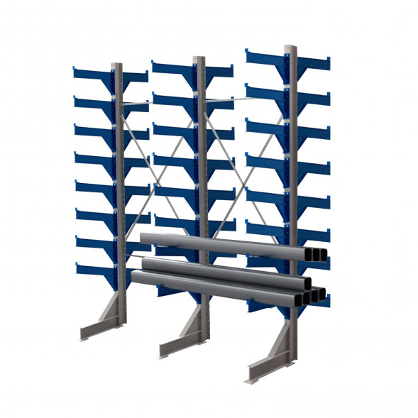 Стеллаж консольный двухсторонний КТр 4000х3360х2600 (1200) 8 ярусов