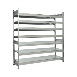 Стеллаж СТ-023 2700х1800х800 с 7 ярусами (рамы и настил - окрас)