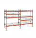 Стеллаж с выкатными платформами ДиКом 2000х3600х1000 на 4 яруса