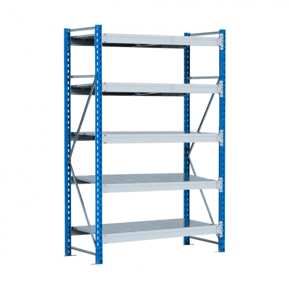 Стеллаж SGR-V 350 кг 2000х1500х800 5 ярусов (рамы RAL 5015 / настил цинк) ОС