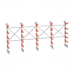 Стеллаж консольный СТ-062 2450х6160х830 5 ярусов +О односторонний