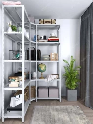 Стеллаж угловой МС 2500х1500х1500/600 мм 5 ярусов