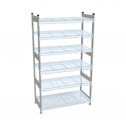 Стеллаж СТ-023 2200х1500х800 с 6 ярусами (рамы и настил - окрас)