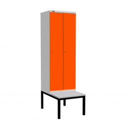 Шкаф Диком УНО-321 (RAL 7038 + RAL 2004) на подставке-скамейке